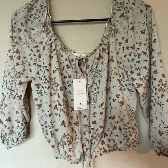 Pink Rose Tops - Pink Rose Floral Crop Top